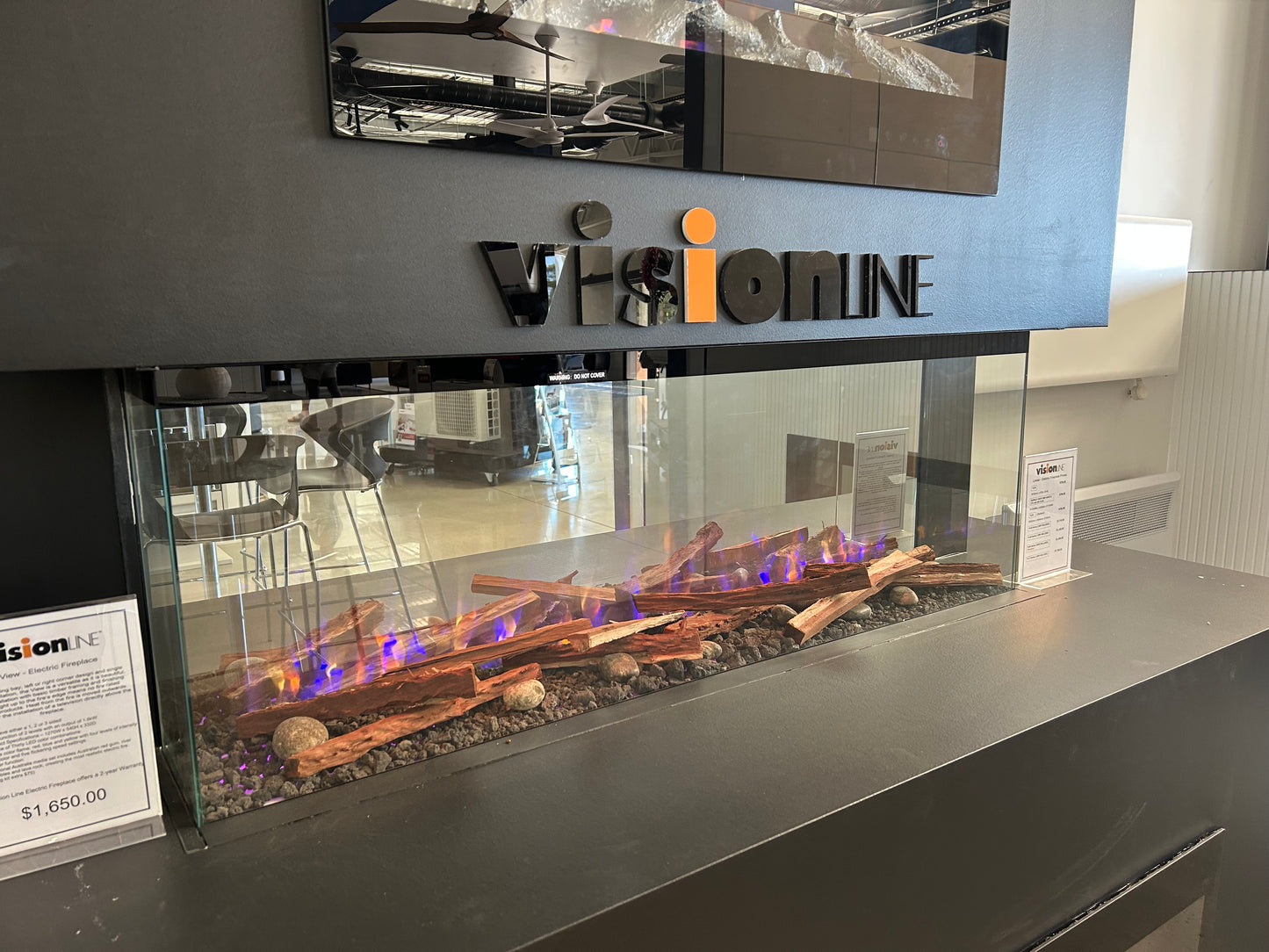 VisionLINE View – 3 Sided Electric Fireplace